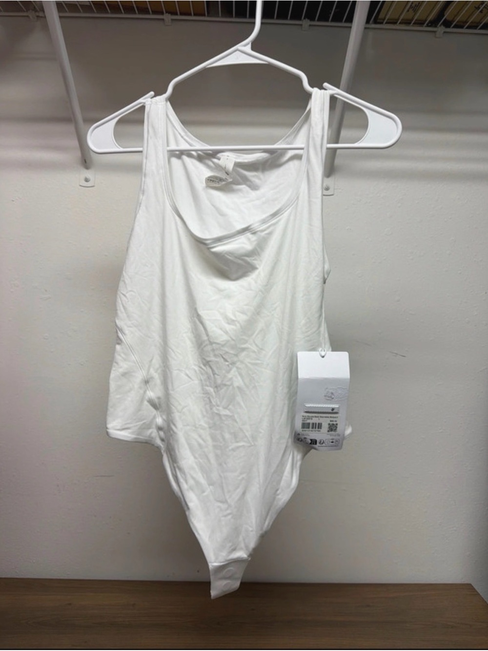 lululemon athletica White Scoop-Neck Tank Bodysuit